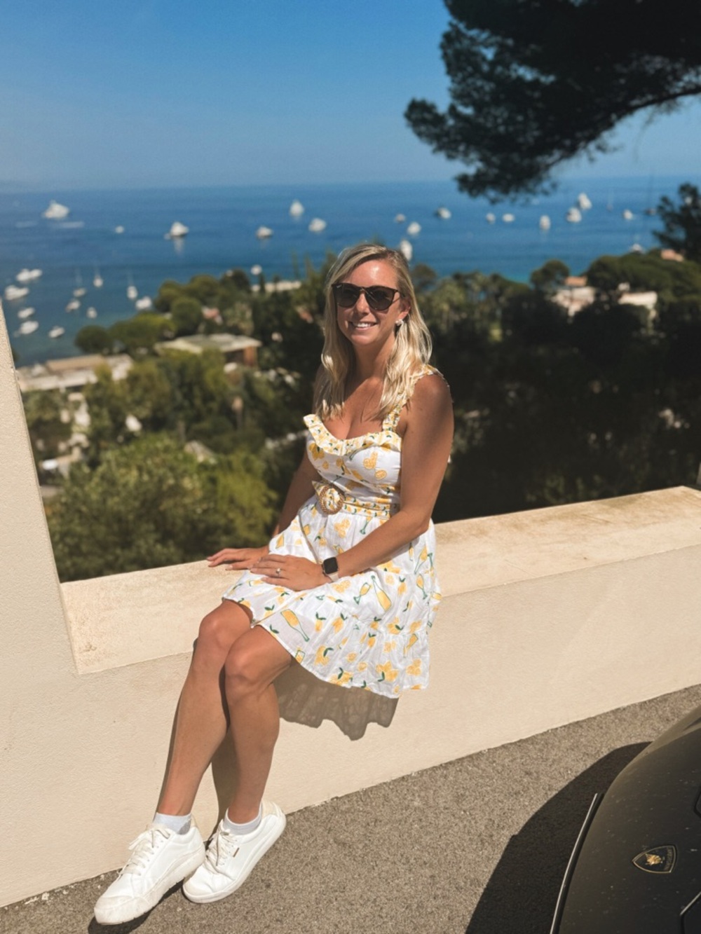 Women’s White Lemon Print Sundress